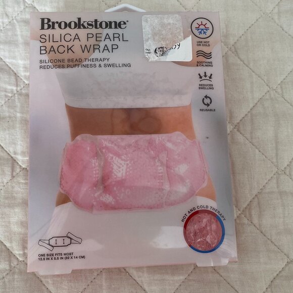 NWT Brookstone Silica Pearl Fabric Back Wrap, Hot Pack and Cold Pack Silicone - Picture 4 of 5